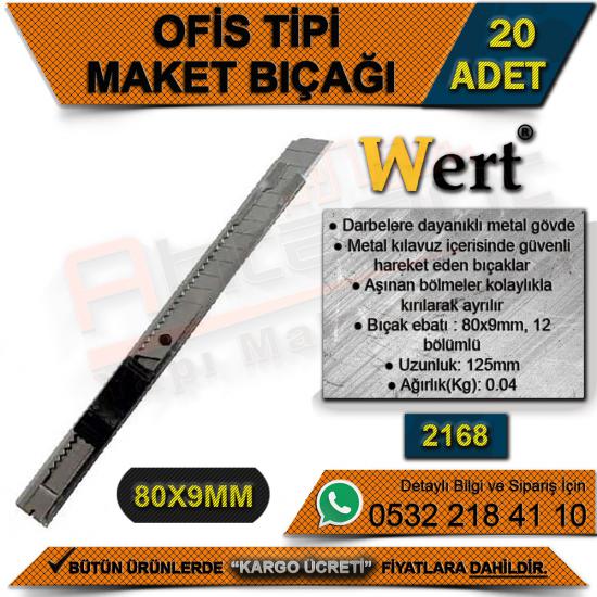 Wert 2168 Ofis Tipi Maket Bıçağı (80x9 Mm) (20 Adet)
