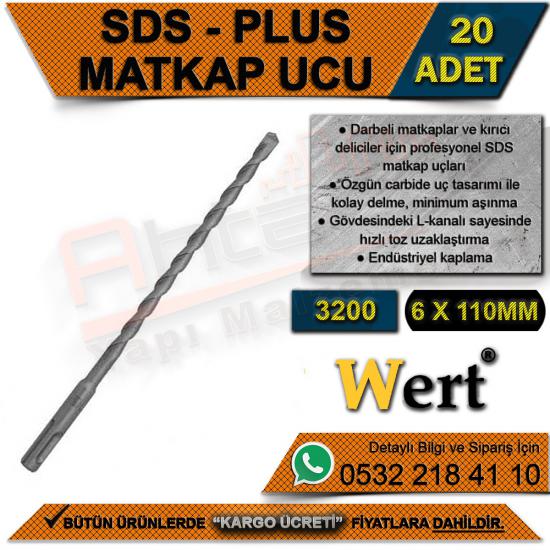 Wert 3200 SDS-Plus Matkap Ucu (6x110 Mm) (20 Adet)