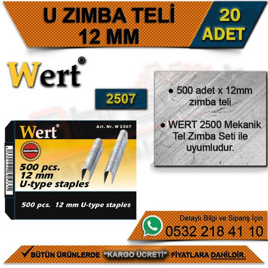 Wert 2507 U-Zımba Teli (12 Mm) (20 Adet)