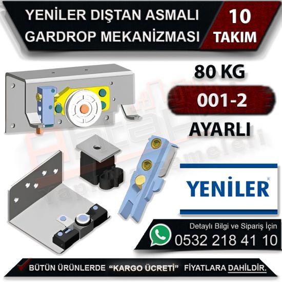 Yeniler 001-2 Dıştan Asmalı Ayarlı Gardrop Mekanizması 80 Kg (10 Takım), Yeniler, 001-2, Dıştan, Asmalı, Ayarlı, Gardrop, Mekanizması, 80 Kg, Yeniler 001-2, Dıştan Asmalı Ayarlı, Gardrop Mekanizması 8