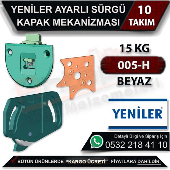 Yeniler 005-H 15 Kg Ayarlı Sürgü Kapak Mekanizması Beyaz (10 Takım), Yeniler, 005-H, 15 Kg, Ayarlı, Sürgü, Kapak, Mekanizması, Beyaz, Yeniler 005-H, 15 Kg Ayarlı Sürgü Kapak Mekanizması, Sürgü Kapak M