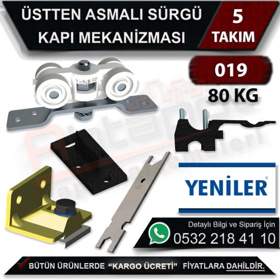 Yeniler 019 Üstten Asmalı Sürgü Kapı Mekanizması 80 Kg (5 Takım), Yeniler 019, Üstten, Asmalı, Sürgü, Kapı, Mekanizması, 80 Kg, 019 Üstten Asmalı Sürgü Kapı Mekanizması, 80 Kg Sürgü Kapı Mekanizması, 