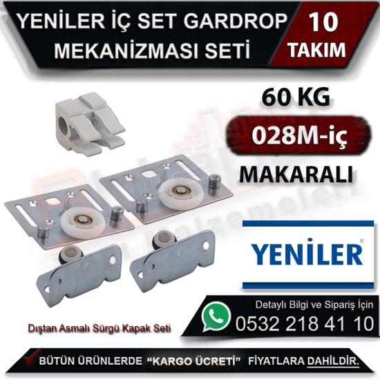 Yeniler 028M-iç Gardrop Dıştan Asmalı Sürgü Kapak Mekanizması 60 Kg Makaralı (10 Takım), Yeniler 028M-iç, Gardrop, Dıştan, Asmalı, Sürgü, Kapak, Mekanizması, 60 Kg, Makaralı, Gardrop Sürgü Seti, Dışta