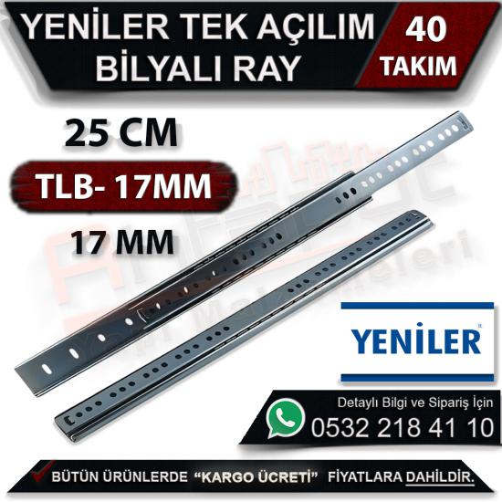 Yeniler 17 Mm Tek Açılım Bilyalı Ray 25 Cm (40 Takım), Yeniler, 17 Mm, Tek, Açılım, Bilyalı, Ray, 25 Cm, Yeniler 17 Mm, Tek Açılım Bilyalı Ray, 25 Cm Yeniler 17 Mm, Tek Açılım Ray, Bilyalı Ray 25 Cm, 