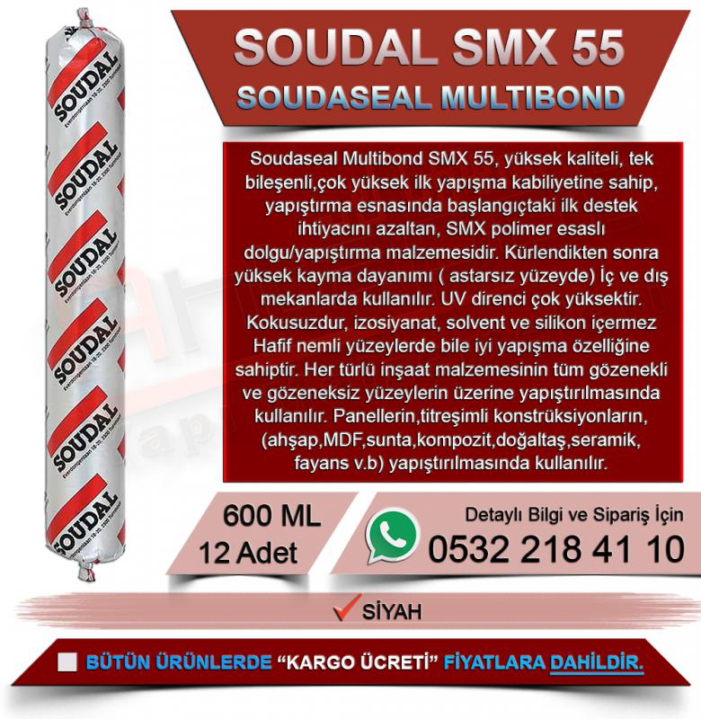 Soudal Soudaseal Multıbond Smx 55 Siyah 600 ML (12 Adet)