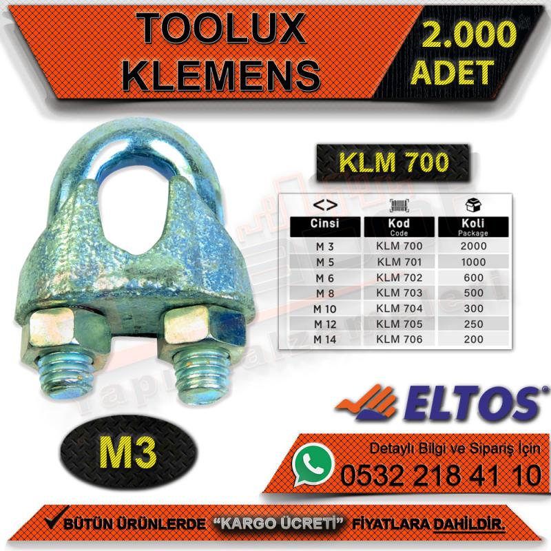 Toolux Klemens M3 (2000 Adet)