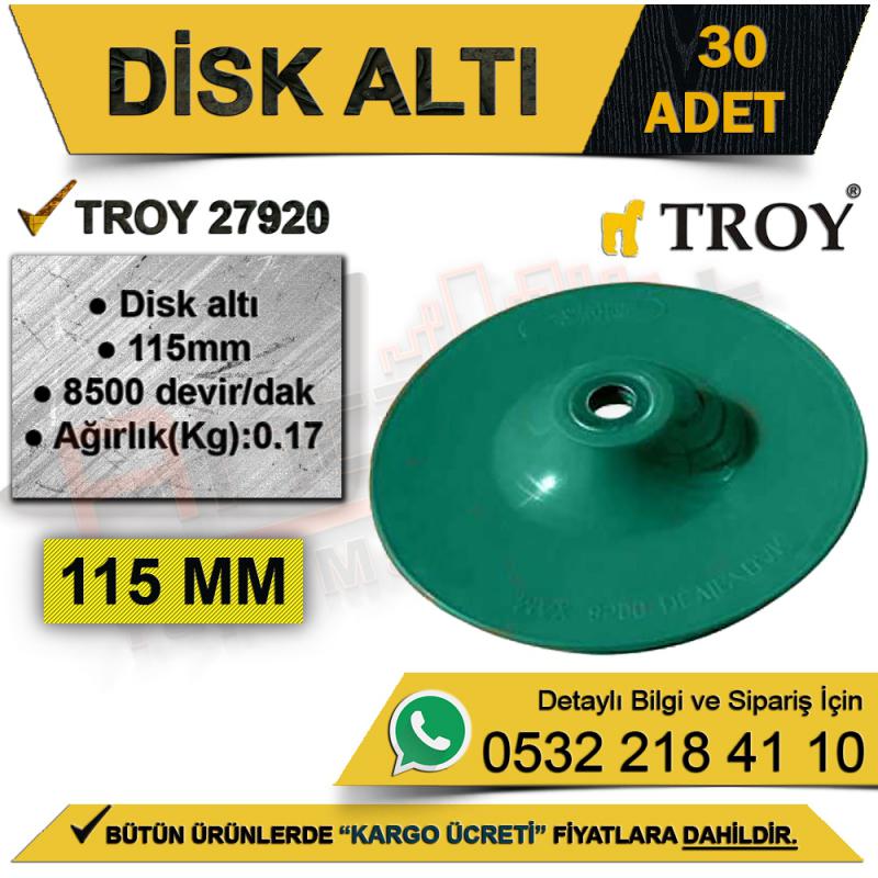 Troy 27920 Disk Altı 115 Mm (30 Adet)
