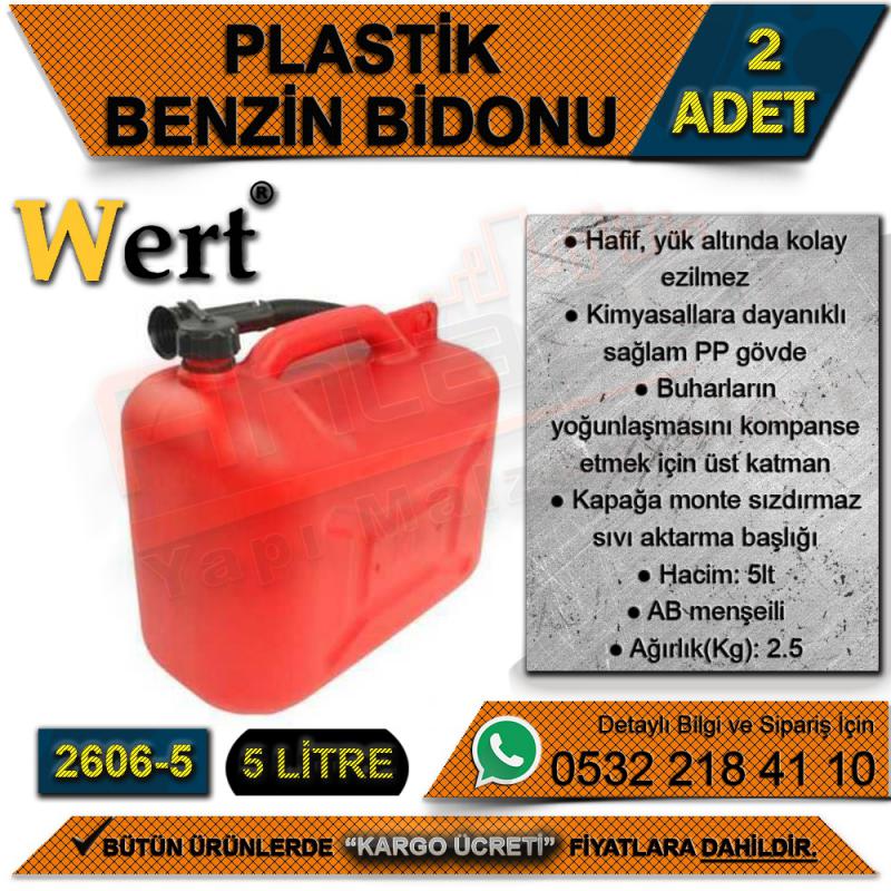 Wert 2606-5 Plastik Benzin Bidonu (5 Lt) (2 Adet)