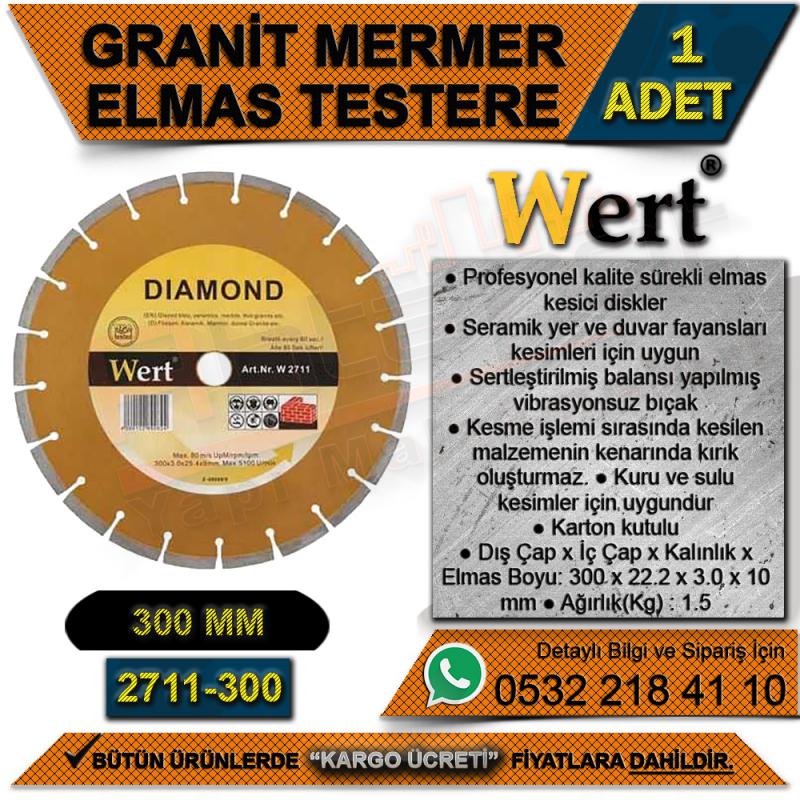 Wert 2711-300 Granit Mermer Elmas Testere (300 Mm) (1 Adet)