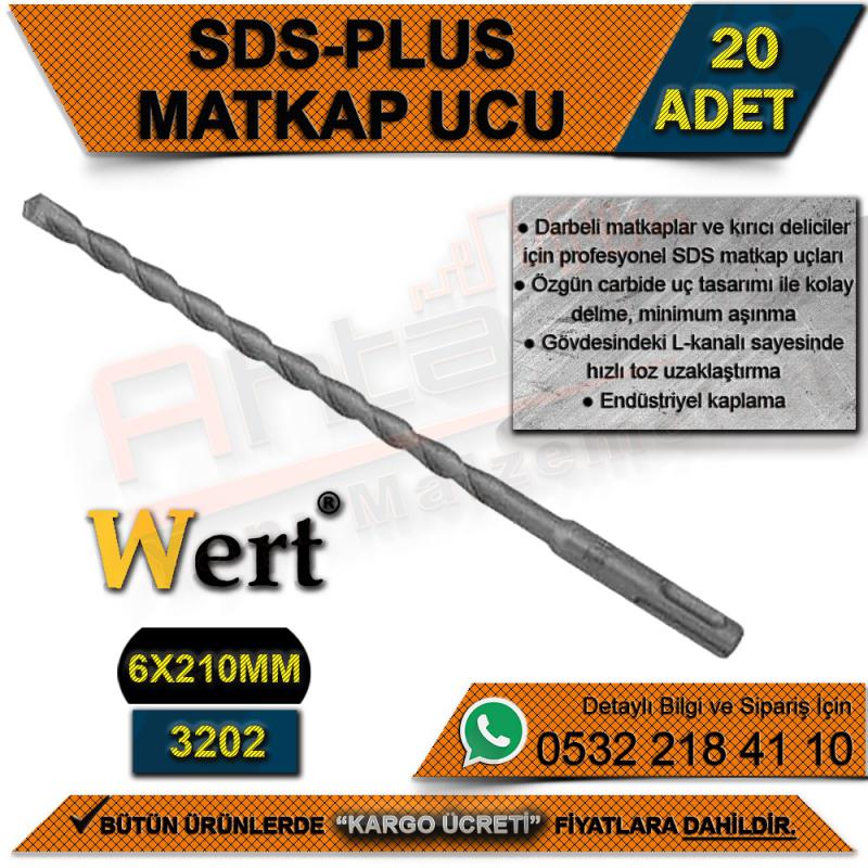 Wert 3202 SDS-Plus Matkap Ucu (6x210 Mm) (20 Adet)
