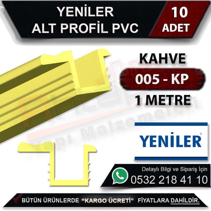 Yeniler 005-KP Alt Profil Pvc Kahve 1 Metre (10 Adet)