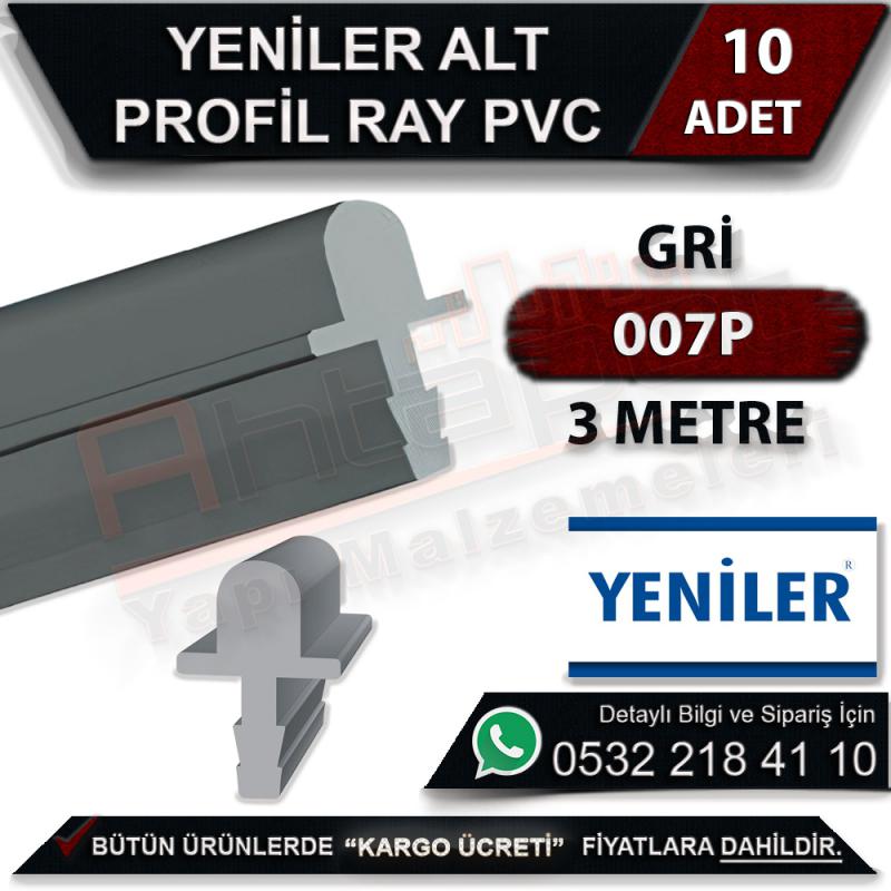 Yeniler 007P Alt Ray PVC 3 metre Gri (10 Adet)