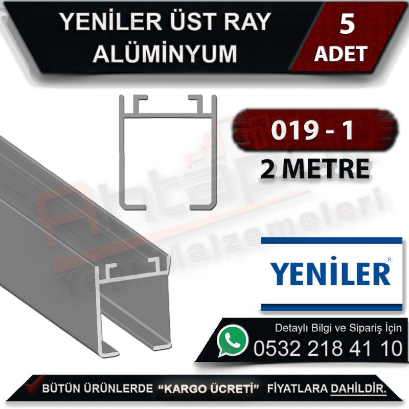 Yeniler 019-1 Üst Ray Alüminyum 2 Metre (5 Adet)