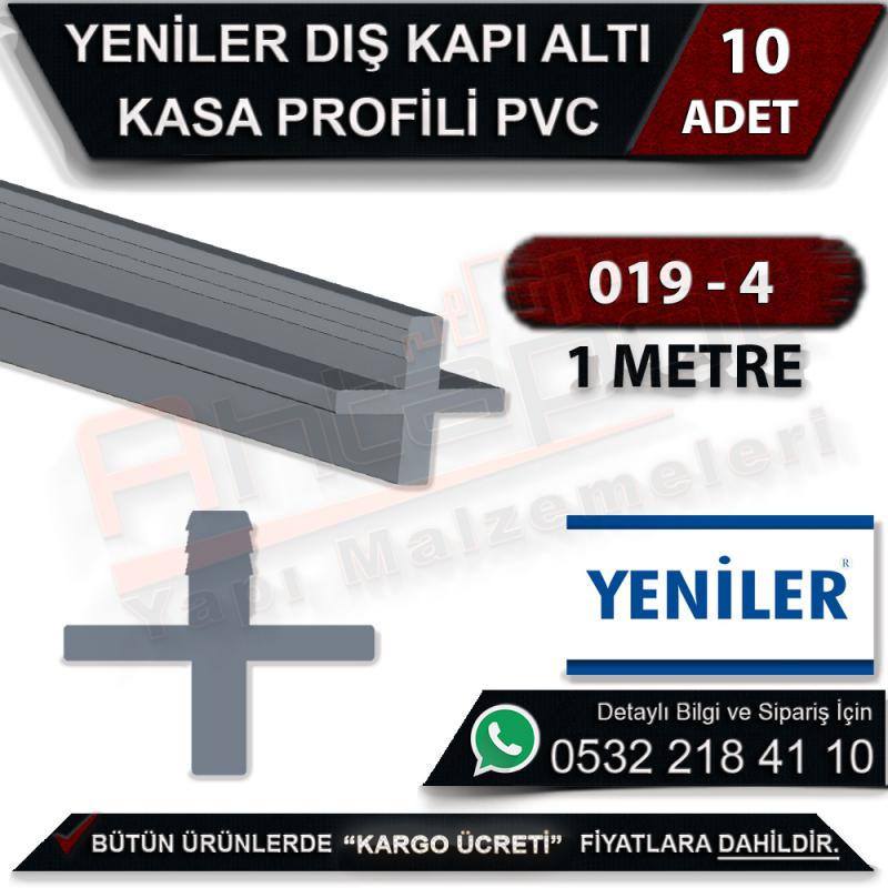 Yeniler 019-4 Dış Kapı Alt Kasa Profili PVC 1 Metre (10 Adet)