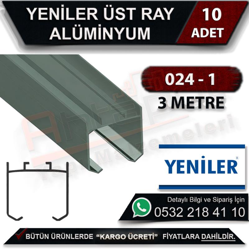 Yeniler 024 Üst Ray Alüminyum 3 Metre (10 Adet)