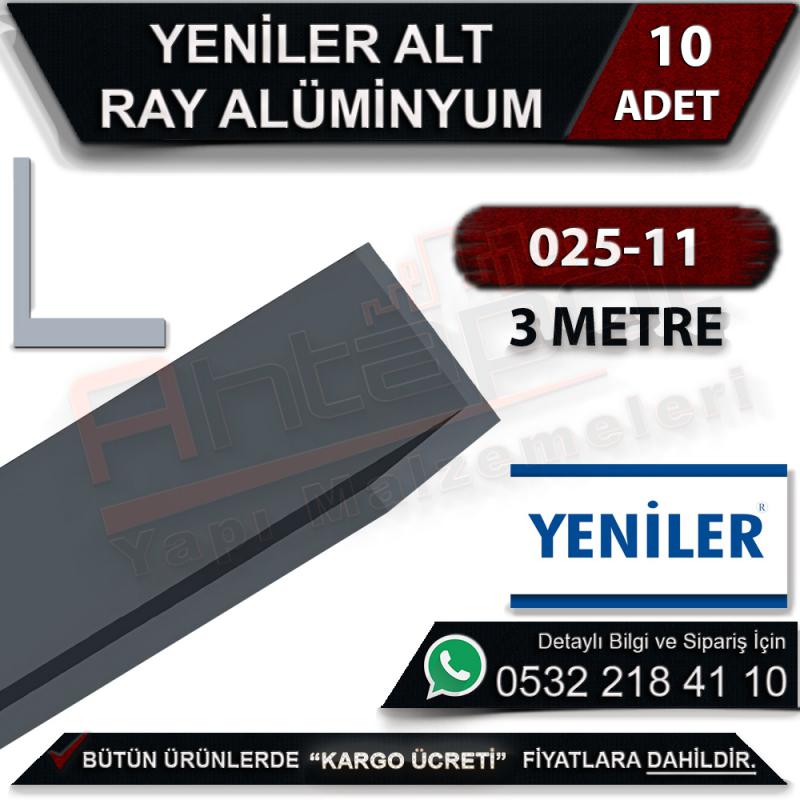 Yeniler 025-11 Alüminyum Alt Ray 3 Metre (10 Adet)